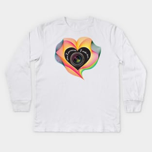 When I photograph I make love Kids Long Sleeve T-Shirt